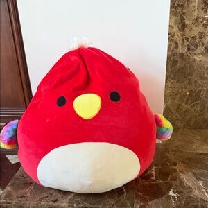 Squishmallows Red and Yellow Plush Bird Toy